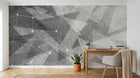 Design SL0701 — Papier peint Triangles points filaires constellation gris — Novomur
