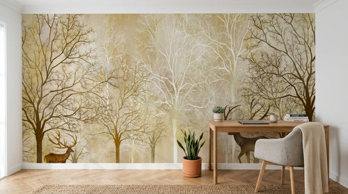 Design SL0712 — Papier peint Forêt Pins et Sapins - Collection 2 — Novomur