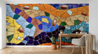 Design ZX0170 — Papier peint Mosaïque méditerranéenne carreaux multicolores — Novomur
