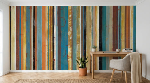 Design ZX0235 — Papier peint Art Abstrait Bauhaus Coloré - Collection 1 — Novomur