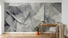 Design ZX0362 — Papier peint Beton 3D facette polygones gris — Novomur