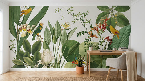 Design ZX0472 — Papier peint Palmier Tropical & Jungle Dense — Novomur