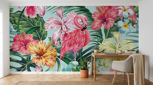 Design ZX0534 — Papier peint Palmier Tropical & Jungle Dense — Novomur