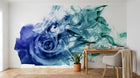 Design ZX0540 — Papier peint Rose bleue fumee tourbillon abstrait — Novomur