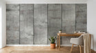 Design ZX0766 — Papier peint Panneaux beton gris bandes industriel — Novomur