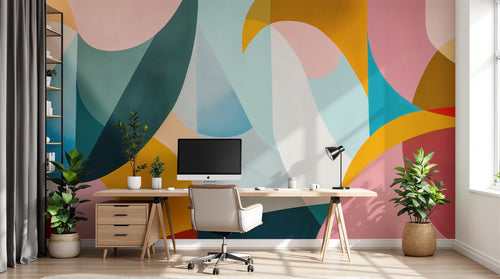 Design A0715 — Papier peint Coups de Pinceau et Aquarelle Libre — Novomur