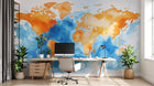 Design A0934 — Papier peint Carte du Monde — Novomur