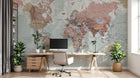 Design C0991 — Papier peint Carte du Monde — Novomur