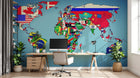 Design SD0368 — Papier peint Carte du Monde — Novomur