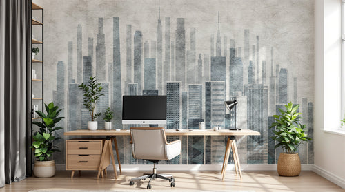 Design SK0046 — Papier peint Architecture et Villes — Novomur