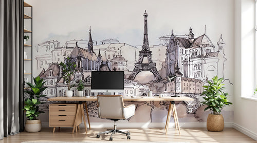 Design SK0763 — Papier peint Architecture et Villes — Novomur