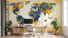 Design SK0872 — Papier peint Carte du Monde — Novomur