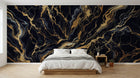 Design A0006 — Papier peint Marbre Noir et Or Luxe - Collection 1 — Novomur
