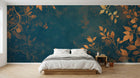 Design A0015 — Papier peint Botanique Feuilles Dorées — Novomur