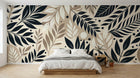 Design A0019 — Papier peint Botanique Feuilles Sombres — Novomur