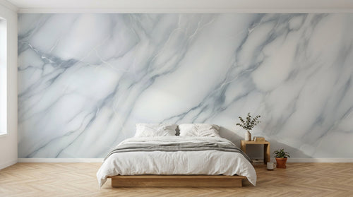 Design A0025 — Papier peint Marbre Blanc Classique - Collection 1 — Novomur