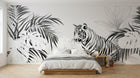 Design A0111 — Papier peint Jungle Enfant Tigre & Singes — Novomur