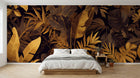 Design A0132 — Papier peint Palmier Tropical Doré Luxe - Collection 2 — Novomur