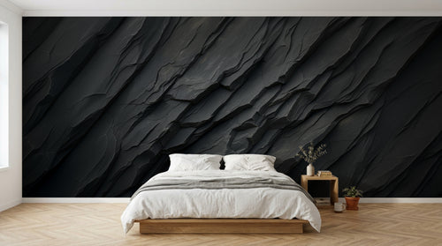 Design A0377 — Papier peint Marbre Noir et Or Luxe - Collection 1 — Novomur
