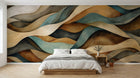 Design A0584 — Papier peint Art Abstrait Vagues et Lignes — Novomur