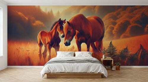 Design A0798 — Papier peint Chevaux — Novomur