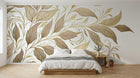 Design A0844 — Papier peint Botanique Feuilles Dorées — Novomur