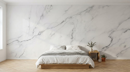 Design C0083 — Papier peint Marbre Blanc Classique - Collection 1 — Novomur