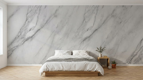 Design C0685 — Papier peint Marbre Blanc Classique - Collection 1 — Novomur