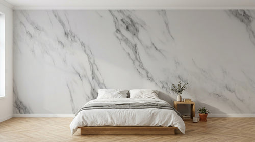 Design C0968 — Papier peint Marbre Blanc Classique - Collection 1 — Novomur