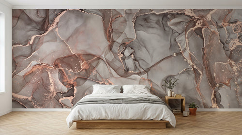 Design D0311 — Papier peint Marbre Coloré - Collection 2 — Novomur