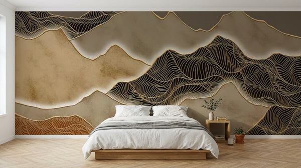 Papier peint Paysage Montagne Minimaliste - Collection 1 - Sur mesure