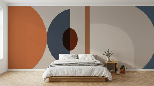 Design D0379 — Papier peint Art Abstrait Bauhaus Coloré - Collection 1 — Novomur