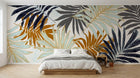Design D0799 — Papier peint Palmier Tropical Doré Luxe - Collection 1 — Novomur