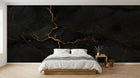Design D0988 — Papier peint Marbre Noir et Or Luxe - Collection 1 — Novomur