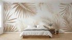 Design F0167 — Papier peint Palmier Tropical Doré Luxe - Collection 1 — Novomur