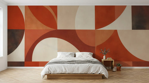 Design F0678 — Papier peint Art Abstrait Bauhaus Coloré - Collection 1 — Novomur