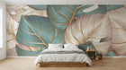 Design F0744 — Papier peint Palmier Tropical Doré Luxe - Collection 1 — Novomur