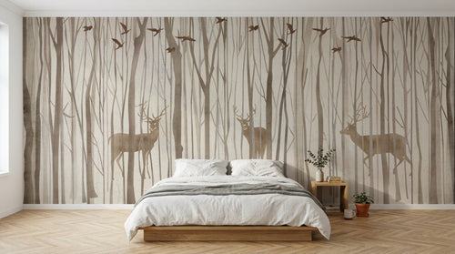 Design FC078 — Papier peint Forêt Pins et Sapins - Collection 3 — Novomur