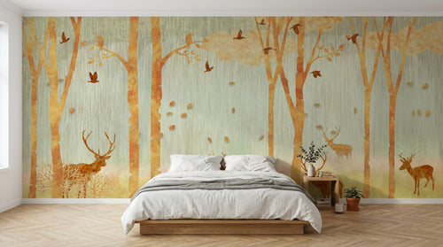 Design FC314 — Papier peint Forêt Pins et Sapins - Collection 2 — Novomur