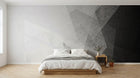 Design L0378 — Papier peint Triangles abstraits gris noir grunge — Novomur