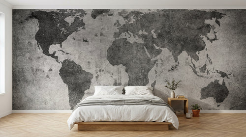 Design SD0100 — Papier peint Carte du Monde — Novomur