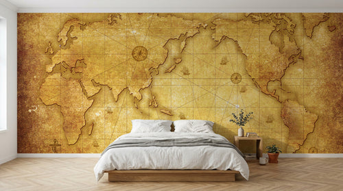 Design SD0641 — Papier peint Carte du Monde — Novomur