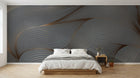 Design SK0142 — Papier peint Art Abstrait Vagues et Lignes — Novomur