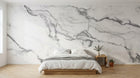 Design SK0271 — Papier peint Marbre Blanc Classique - Collection 2 — Novomur