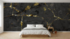 Design SK0428 — Papier peint Marbre Noir et Or Luxe - Collection 2 — Novomur