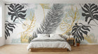 Design SK0700 — Papier peint Palmier Tropical Doré Luxe - Collection 1 — Novomur