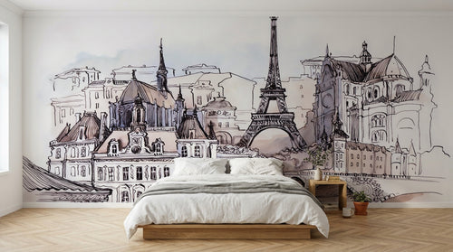 Design SK0763 — Papier peint Architecture et Villes — Novomur