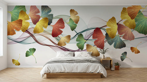 Design SK0930 — Papier peint Art Abstrait Vagues et Lignes — Novomur