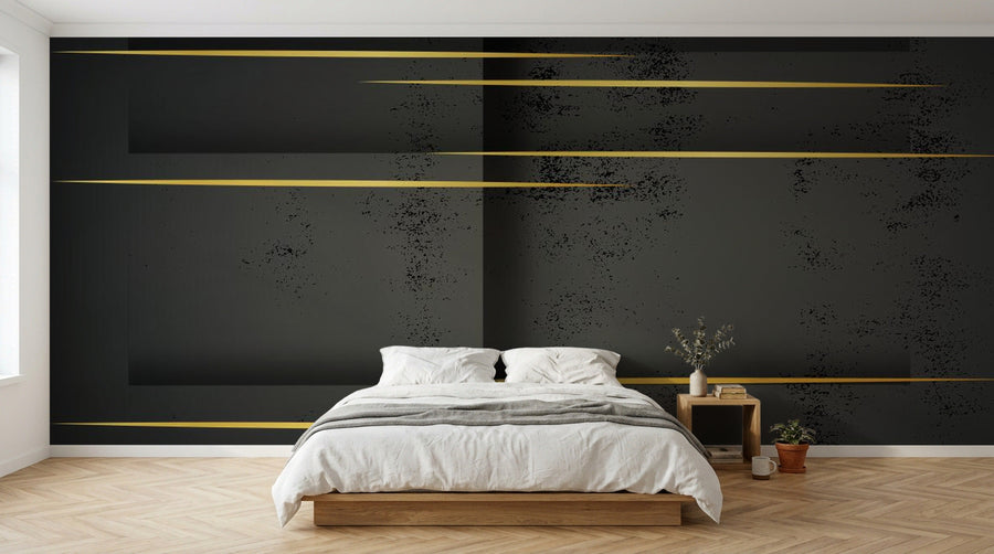 Design SL0233 — Papier peint Art Déco Éventails et Or - Collection 2 — Novomur
