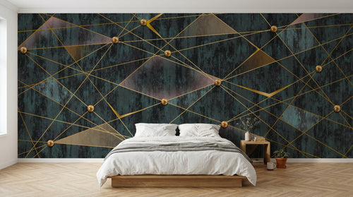 Design SL0234 — Papier peint Géométrique Triangles et Losanges - Collection 4 — Novomur